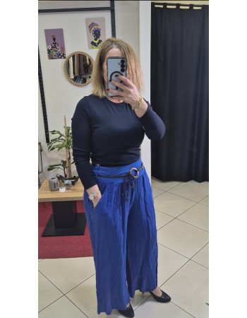 İTALYAN KETEN PANTOLON DÜĞME VE KUŞAK DETAYLI