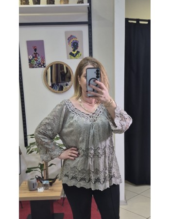 İTALYAN İPEK BLUZ A.YEŞİL