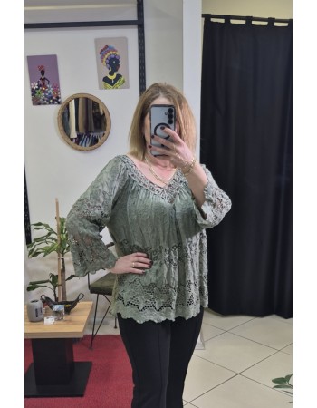 İTALYAN İPEK BLUZ YEŞİL