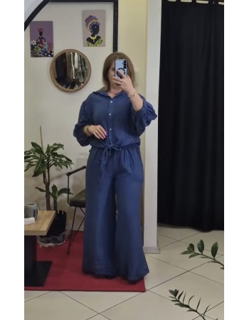 İTALYAN DÜZ DESEN FİSTOLU KETEN TAKIM