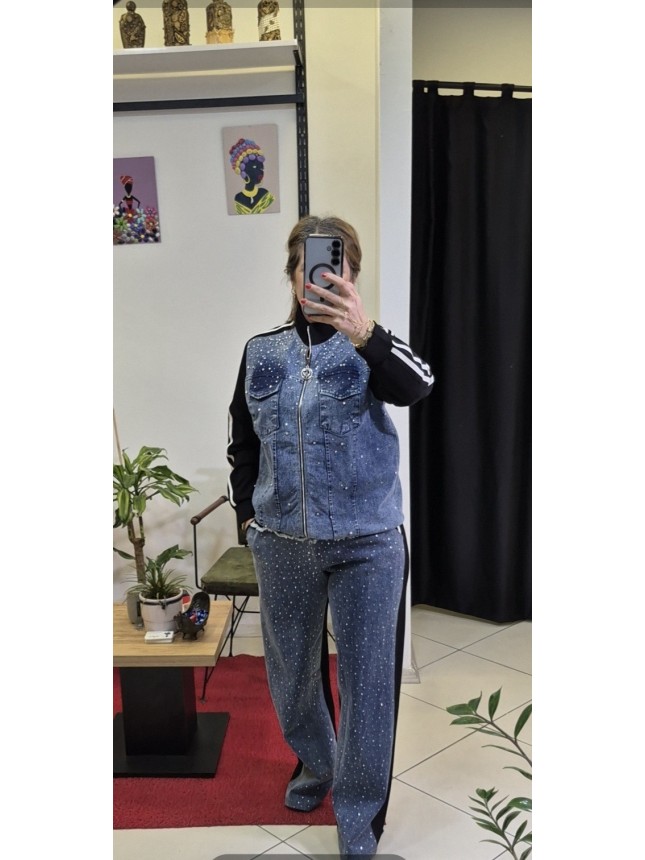 KOT TAKIM TAŞ VE ÖRME DETAYLI 