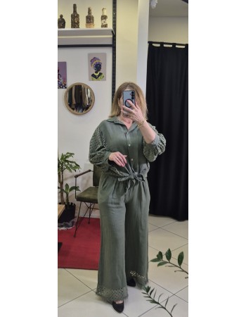 İTALYAN DÜZ DESEN FİSTOLU KETEN TAKIM