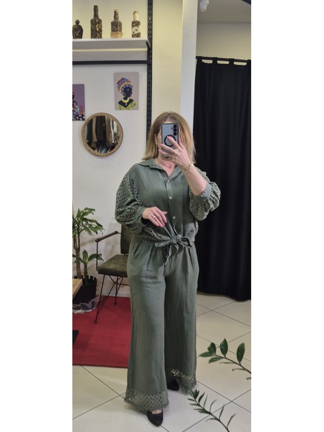 İTALYAN DÜZ DESEN FİSTOLU KETEN TAKIM