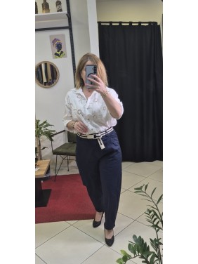 İTALYAN PAMUK NAKIŞ VE PAYET DETAYLI GÖMLEK