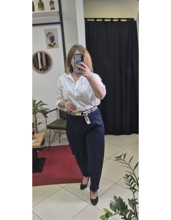 İTALYAN PAMUK (LİKRA) KEMER DETAYLI PANTOLON